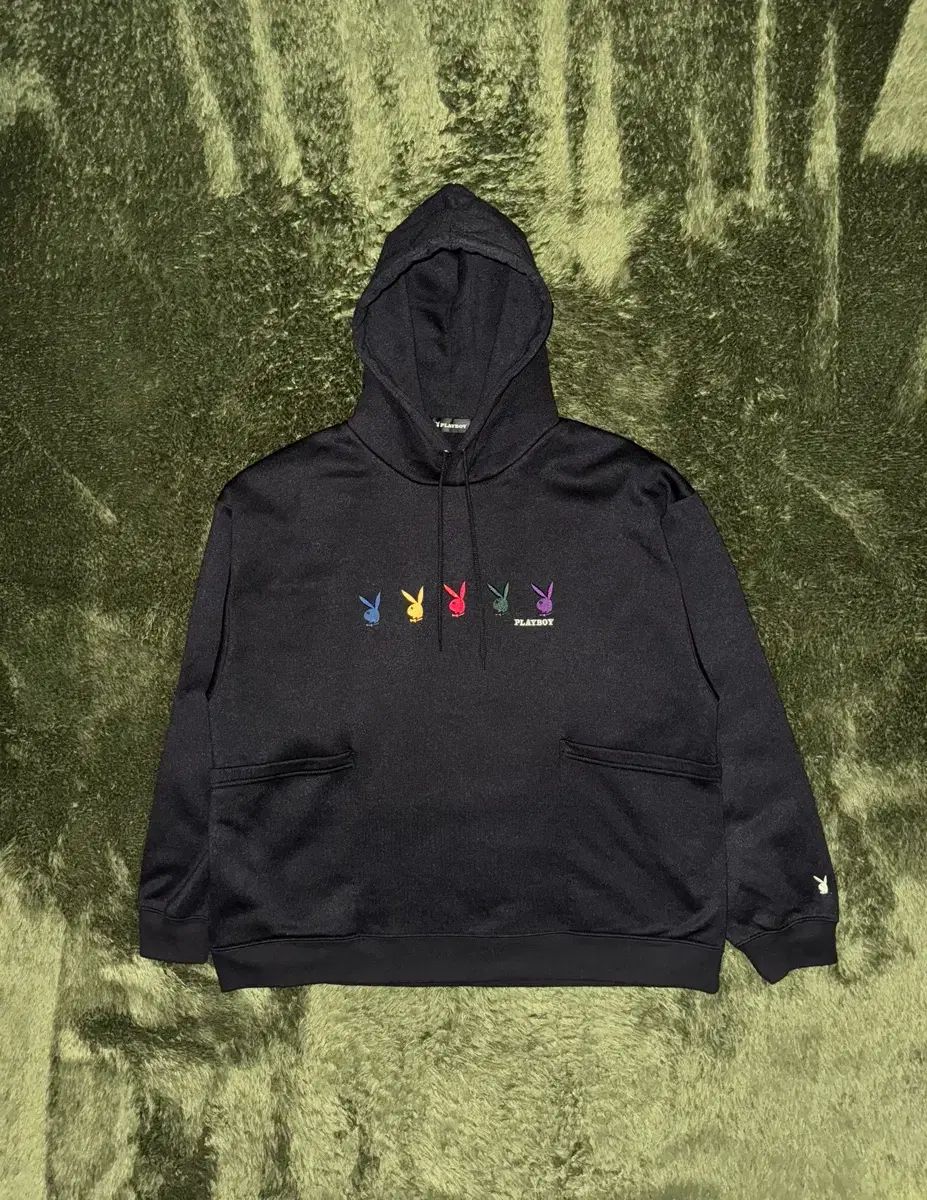 XL 00s VTG PLAYBOY プレイボーイ ジャパン エンブロイダリー フーディー