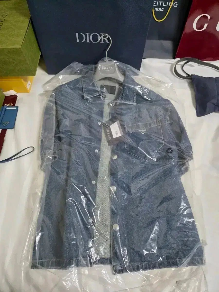 (新品) PRADA プラダ 半袖デニムジャケット PRADA プラダ デニム PRADA プラダ シャツ PRADA プラダ ジャケット