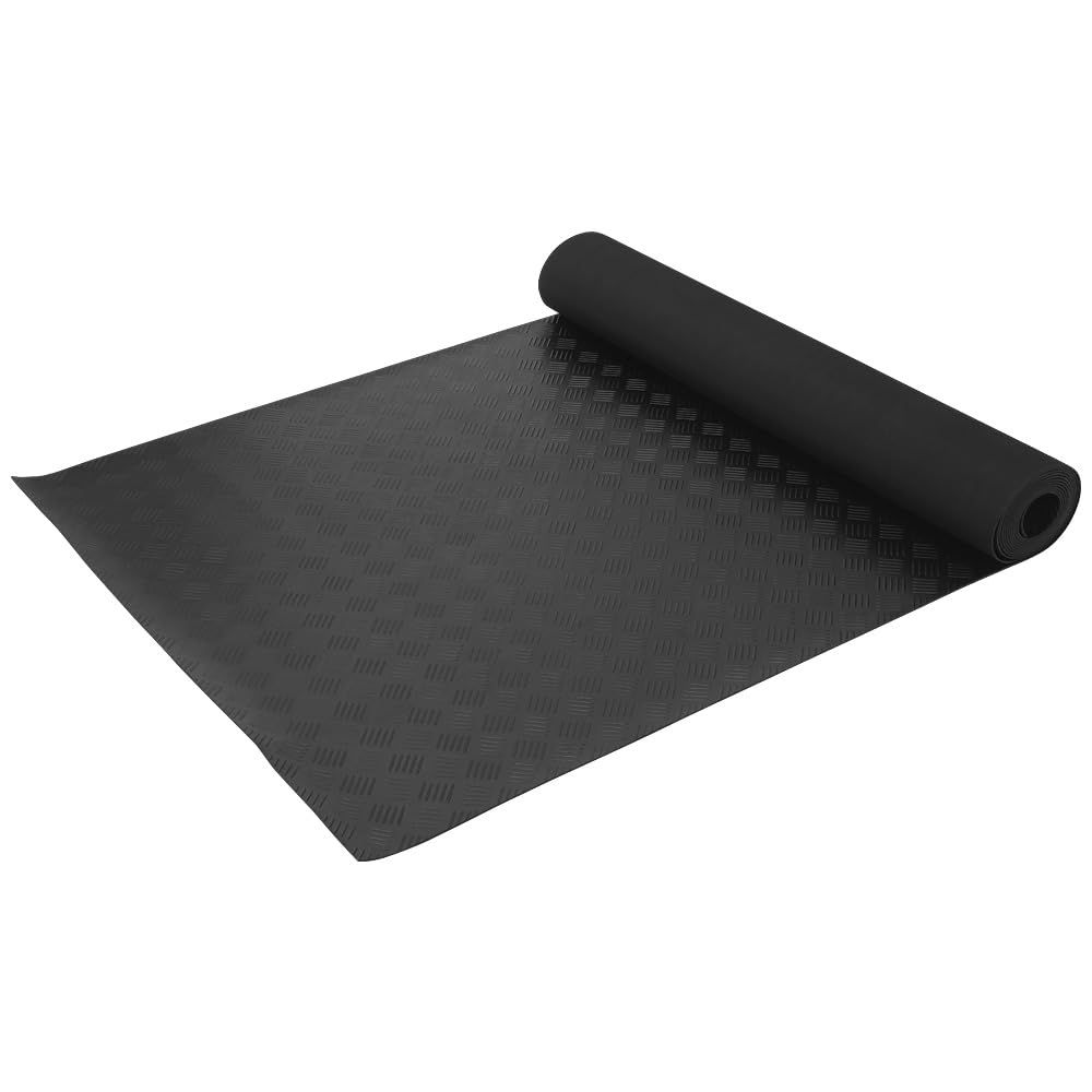 UPstore ゴムマット 屋外 ガレージマット バイクマット 駐車場 2m×1m 厚さ5mm 200cm*100cm 滑り止め 養生 防振 防音 振動吸収 湿気対策 雑草対策 ゴムパッド (5M*1M 厚さ3mm)ts