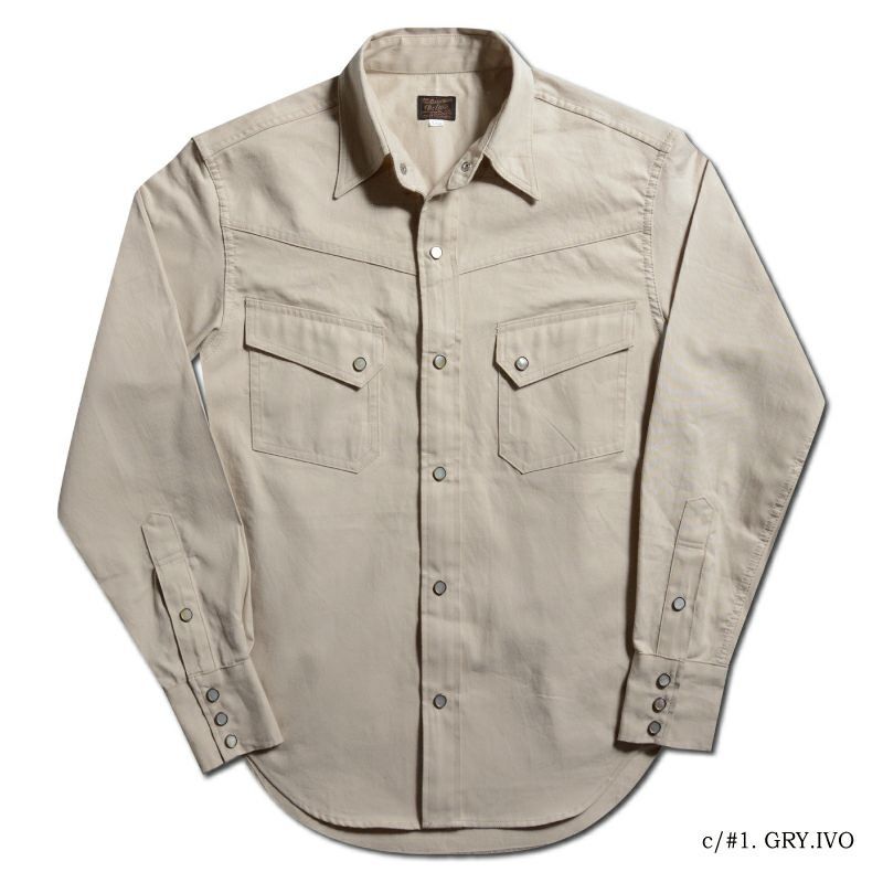 デラックスウエア DELUXEWARE 長袖シャツ 7501 NORTHERNER SHIRT GRY.IVO