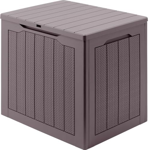 ☆新品☆イーサプライ 宅配ボックス 置き配ボックス 簡易設置 工事不要 大容量113L 幅56×奥行41×高さ50cm 盗難防止 鍵穴付き 屋外 防水 耐候性樹脂 玄関 軒下 収納ボックス ダークブラウン EEX-FCGB01DBR
