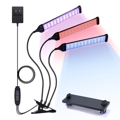 植物育成ライト led 水耕栽培ランプ 室内栽培 30W 3ヘッドライト 360°調節可能 三種類照明モード タイマ付き 水耕栽培 植物育成用（日本語説明書付き）as 295345fb