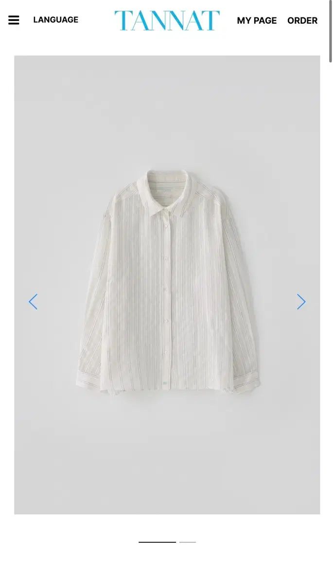 TANNAT Icy stripe shirt (ivory)
