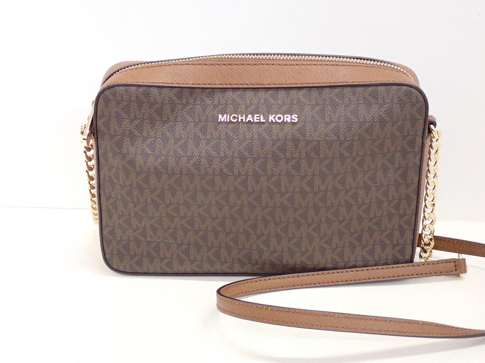 ★6831☆MICHAEL KORS JET SET ITEM ジェット セット アイテム ラージ EW クロスボディー シグネチャー ショルダーバッグ 35F8GTTC3B