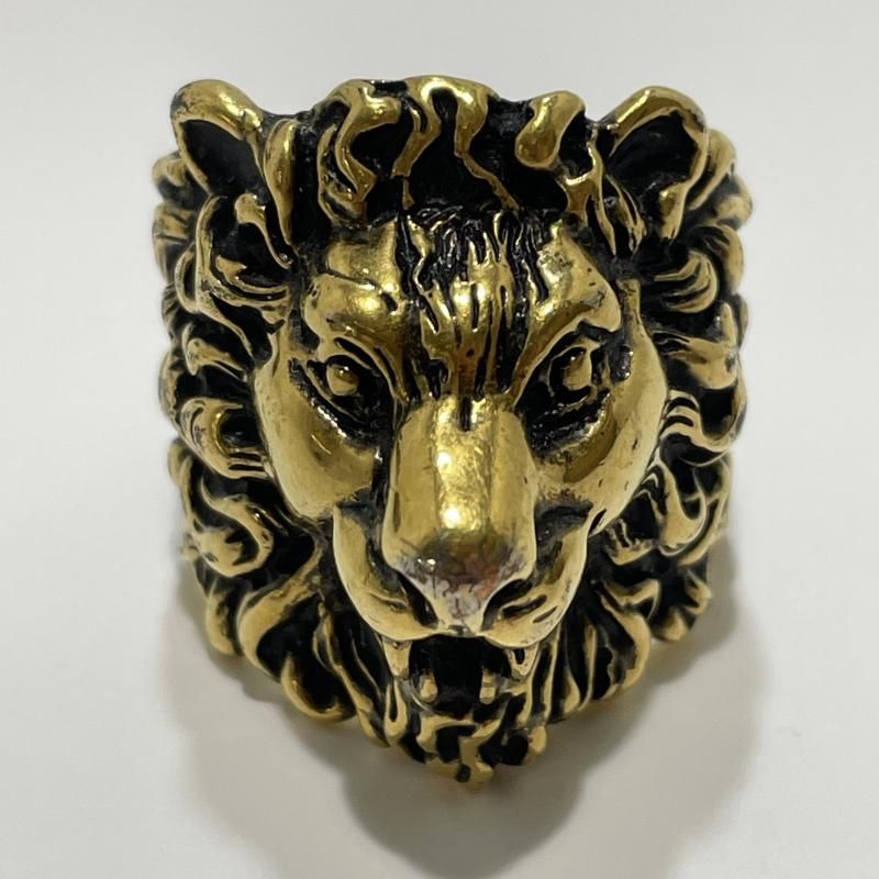 【中古】GUCCI ライオンヘッドリング 23号[19]