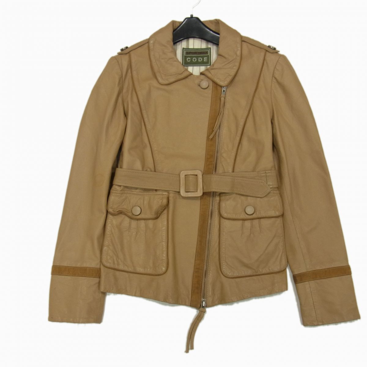 ◇SPORTMAX CODE MaxMara レザー ショート丈 コート スポーツマックス