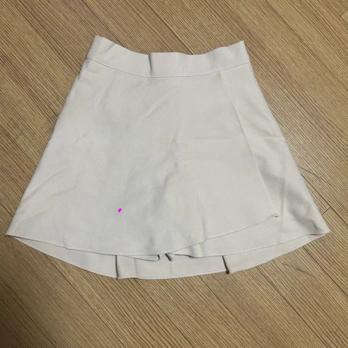 アイボリー プリーツ ミニスカート キュロット ペチコート