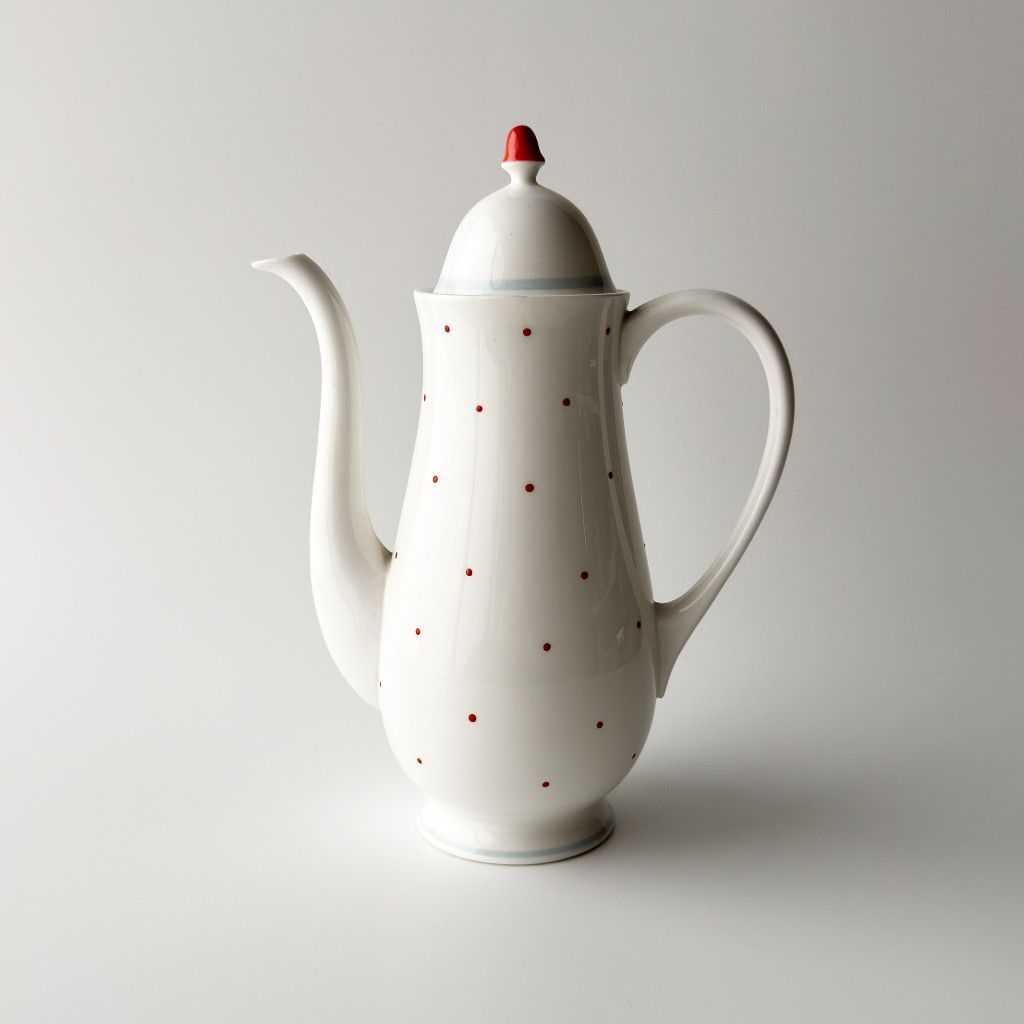 Susie Cooper スージークーパー Raised Spot レイズドスポット レア ドット柄 コーヒーポット ポット 雑貨 陶器 98092