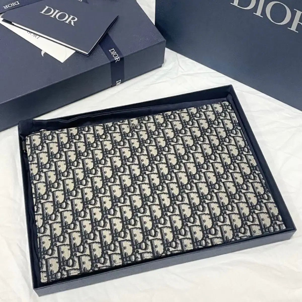 新品 デパートフルセット Dior オブリーク A4 クラッチバッグ