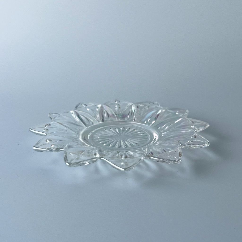 アメリカ Federal ガラス プレート Petal オーロラ 虹色 食器 USA ヴィンテージ テーブルウェア デザート皿 ペタル フェデラル 63419