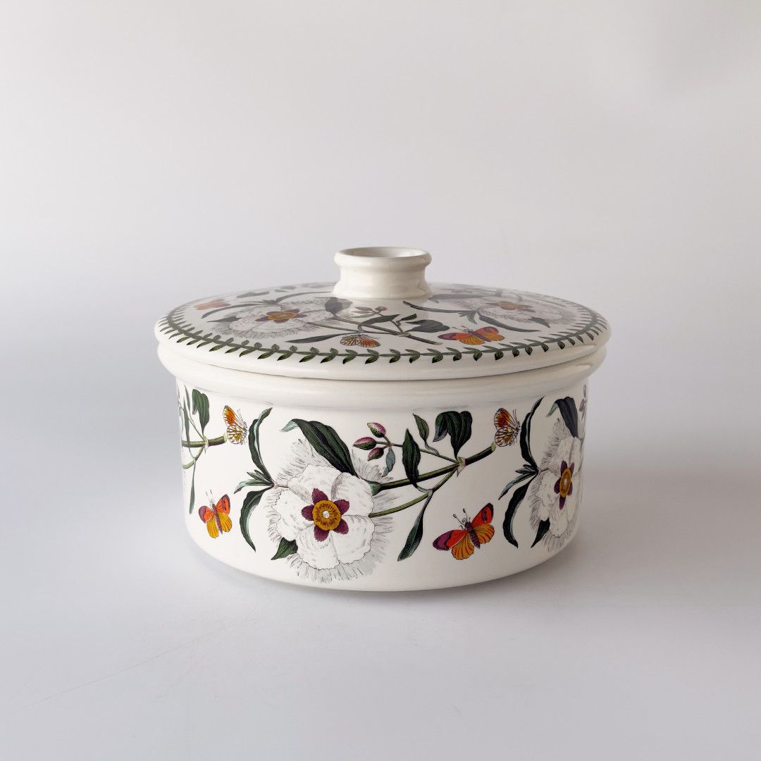 レア イギリス Portmeirion ボタニックガーデン キャセロール 蓋付き 皿 ヴィンテージ 陶器 ポートメリオン 食器 BOTANIC GARDEN 98178