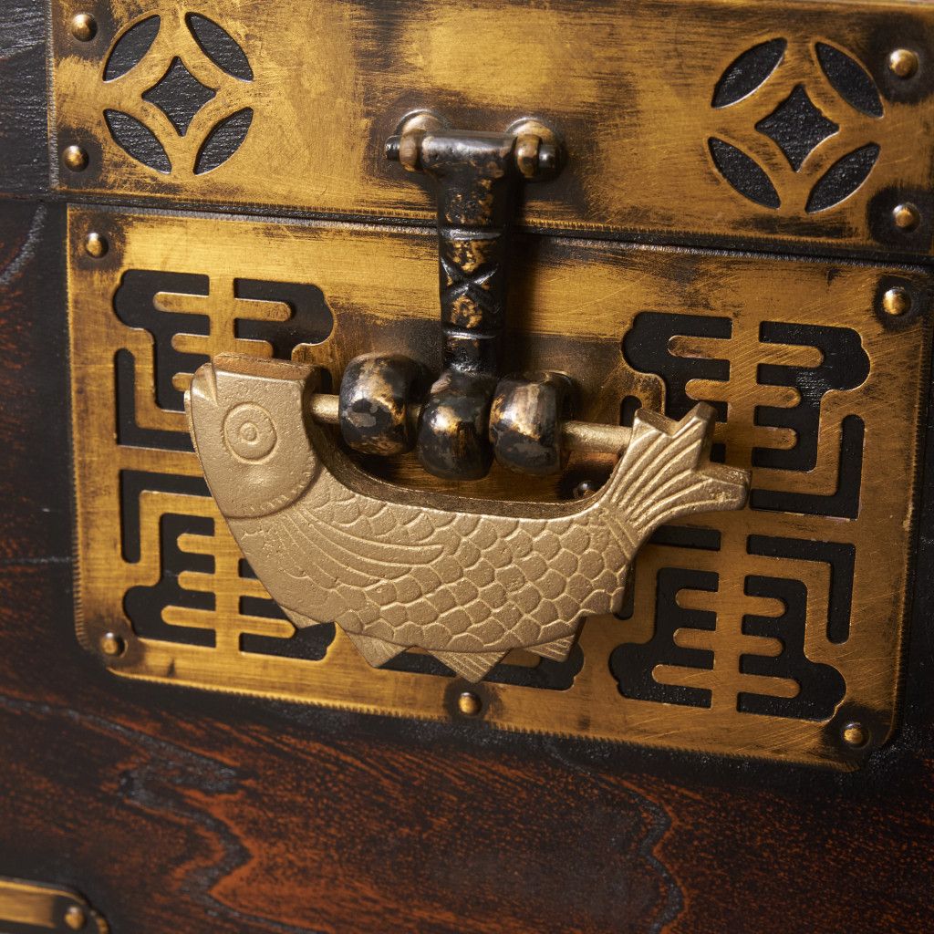 李朝家具 無垢材 古鉄金具 半閉櫃 バンダジ 半閉じ箱 時代物 朝鮮 収納 李朝家具 無垢材 古鉄金具 半閉櫃 バンダジ 半閉じ箱 時代物 朝鮮 収納