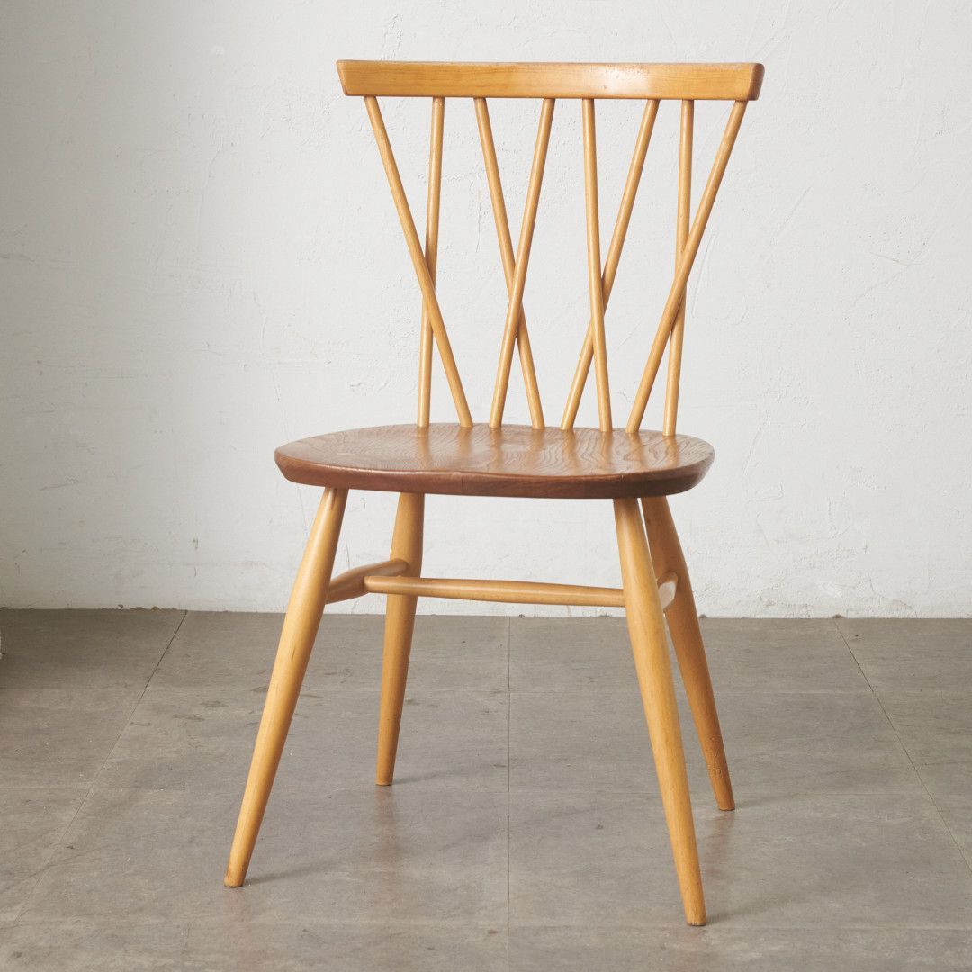 レア ercol ラティスドチェア 英国 ヴィンテージ アーコール クロスバックチェア エックスバックチェア ダイニングチェア 椅子 98719