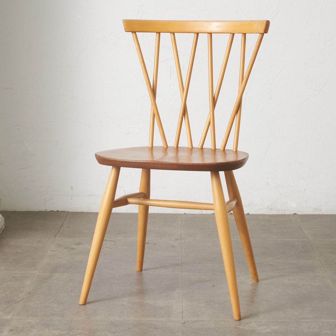 レア ercol ラティスドチェア 英国 ヴィンテージ アーコール クロスバックチェア エックスバックチェア ダイニングチェア 椅子 98722