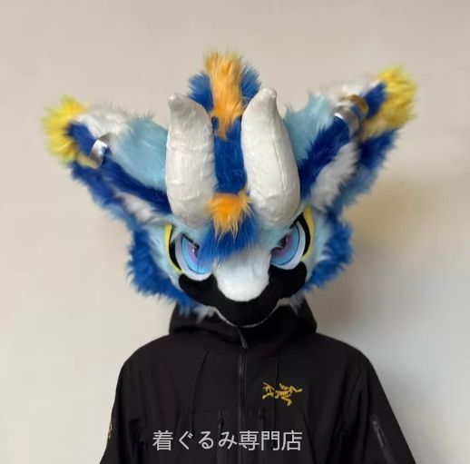 犬　猫　着ぐるみ ヘッド全頭　ヘッド ケモノ ファースーツ ぬいぐるみ コスプレ コスチューム Kurumi 一点物 B763