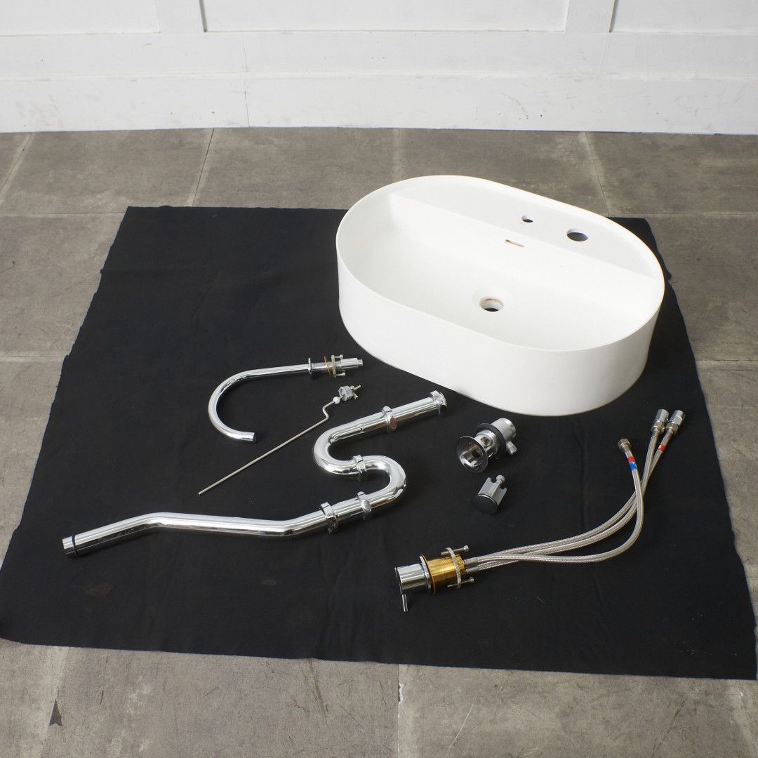 展示品 VOLA ボラ Enne Creations 水栓 ボウル 洗面台 アルネ ヤコブセン 金具 蛇口 エネ エンネ 楕円 ホワイト シンプル モダン 98903