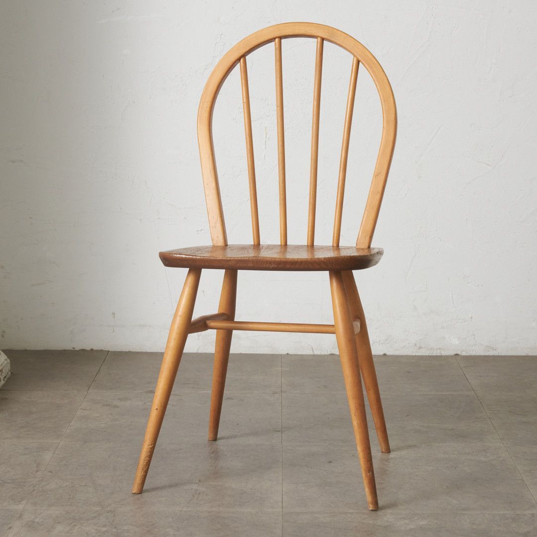 ercol フープバックチェア 4本 スポーク アーコール ダイニングチェア 英国 ヴィンテージ 曲木 椅子 エルム 天然木 イギリス 99040