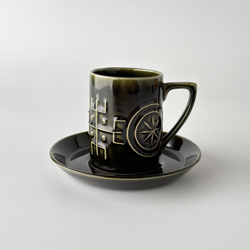 PORTMEIRION Totem カップ&ソーサー 英国 ヴィンテージ コーヒーカップ C/S 食器 ビンテージ イギリス ポートメリオン トーテム 99149