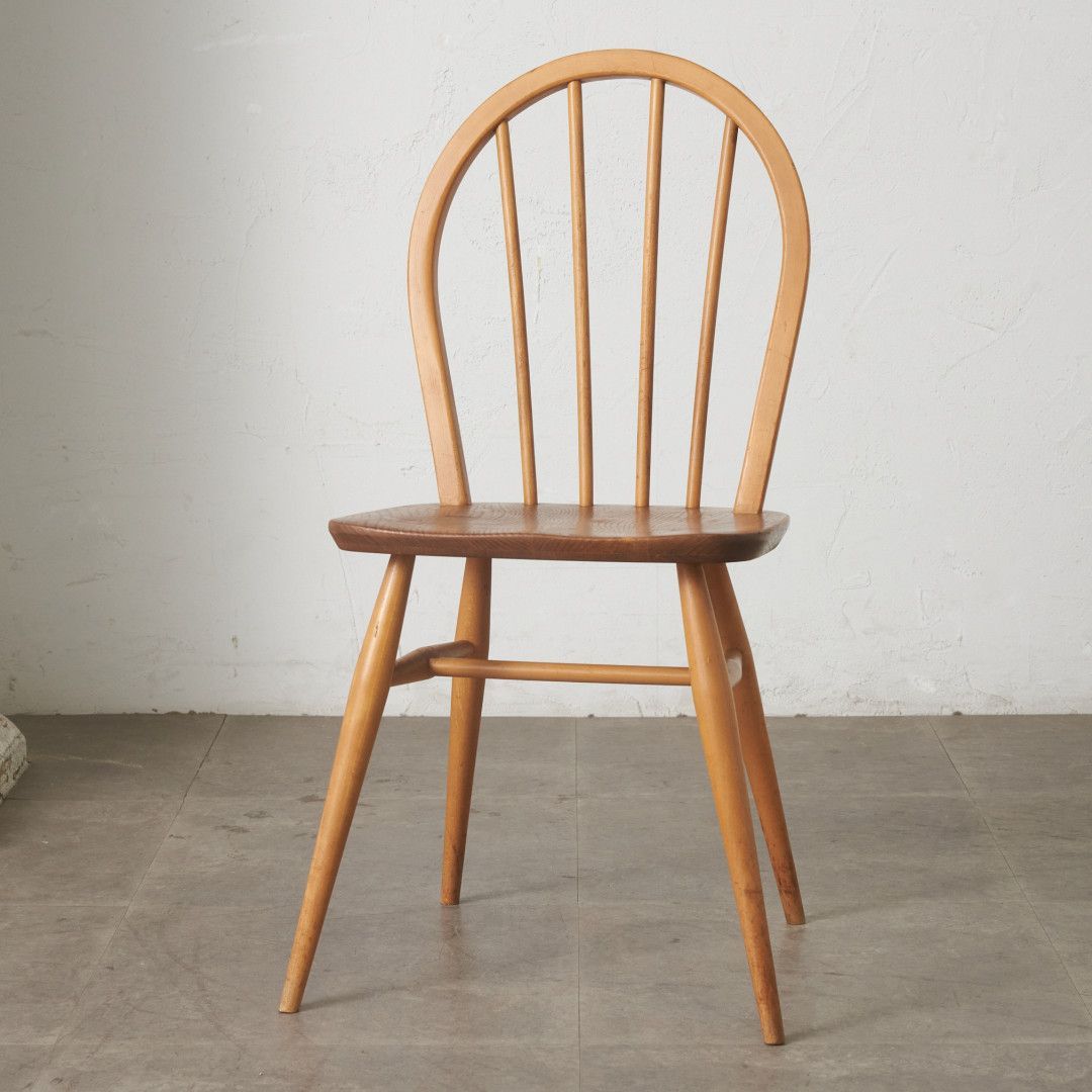 ercol フープバックチェア 4本 スポーク アーコール ダイニングチェア 英国 ヴィンテージ 曲木 椅子 エルム 天然木 イギリス 99827
