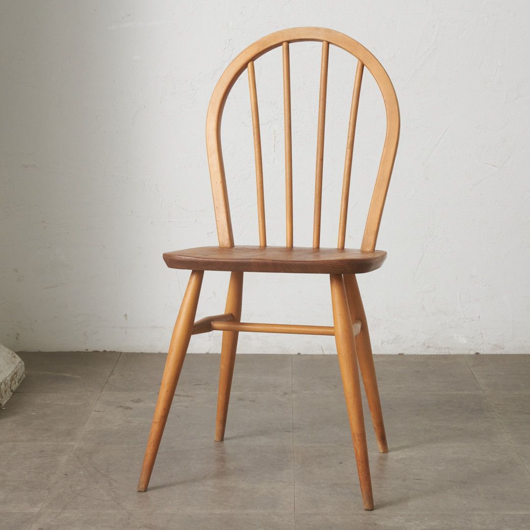 ercol フープバックチェア 4本 スポーク アーコール ダイニングチェア 英国 ヴィンテージ 曲木 椅子 エルム 天然木 イギリス 99828