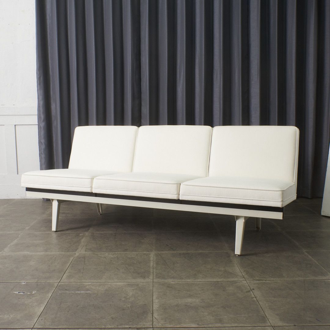 張替済 Herman Miller ネルソン スチール フレーム モジュラー ソファ ヴィンテージ 3人掛け George Nelson ハーマンミラー 99247