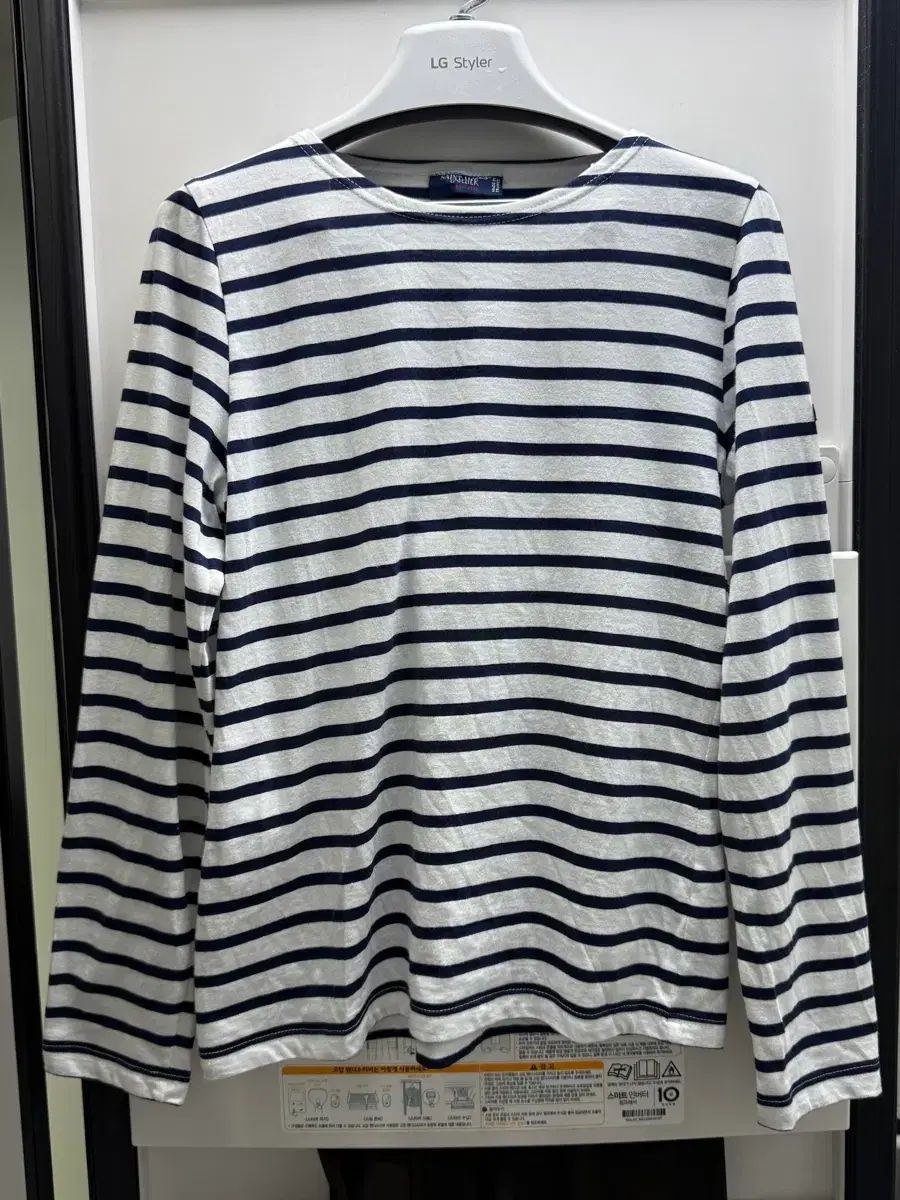 SAINT JAMES セントジェームス XS ネイビー ストライプ Tシャツ
