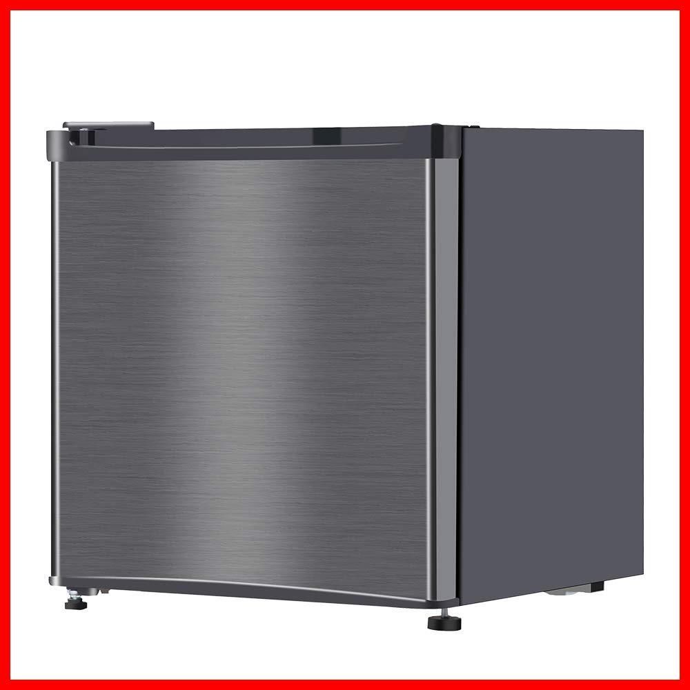 【特価商品】46L コンパクト 大容量 右開き 1ドア 冷蔵庫 47cm 一人暮らし セカンド冷蔵庫 温度調節 製氷 耐熱板 MAXZEN 静音 黒 ガンメタリック JR046ML01 マクスゼン