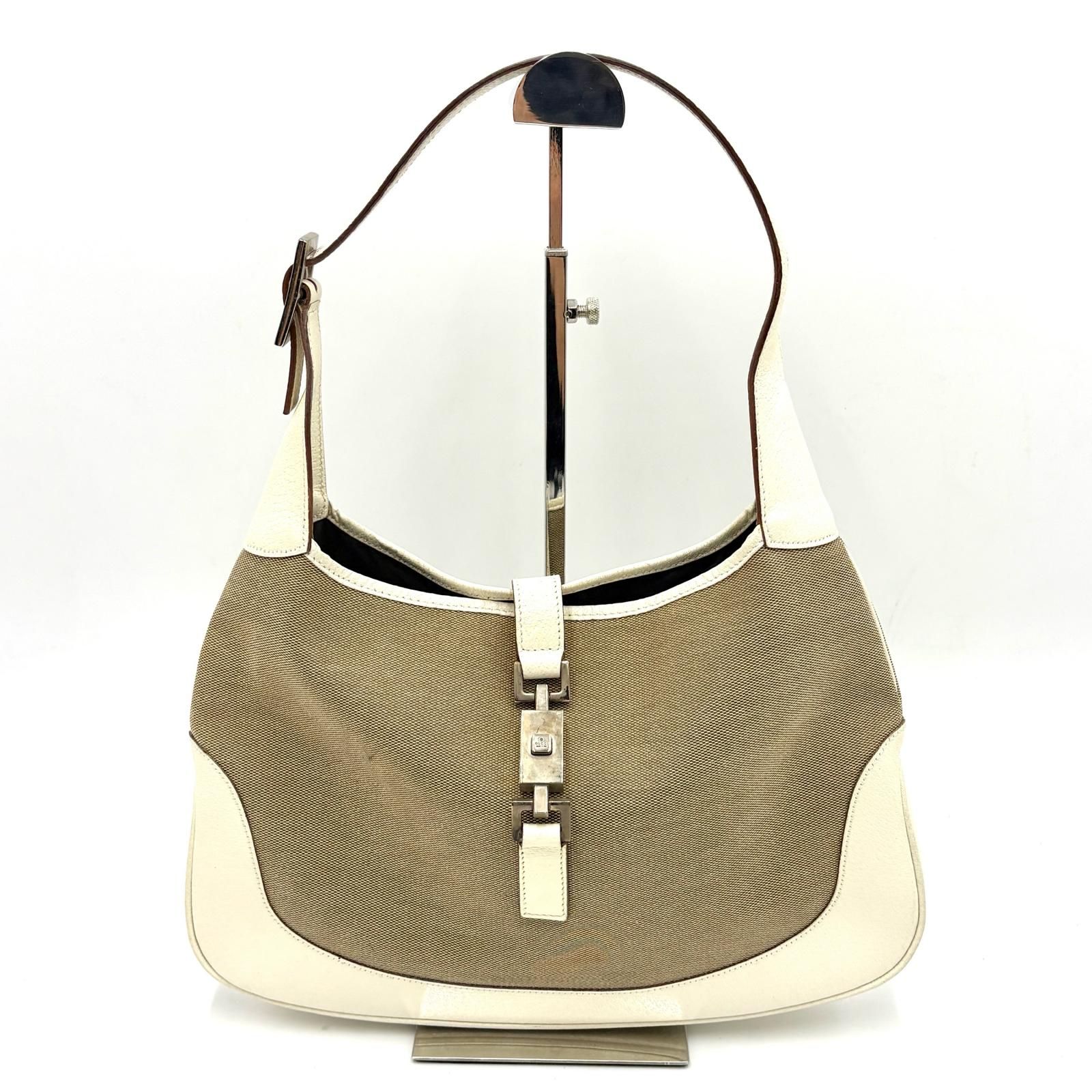 GUCCI グッチ ジャッキー SV金具 ショルダーバッグ 肩掛け鞄 キャンバス×レザー 001 3306 2Y6853