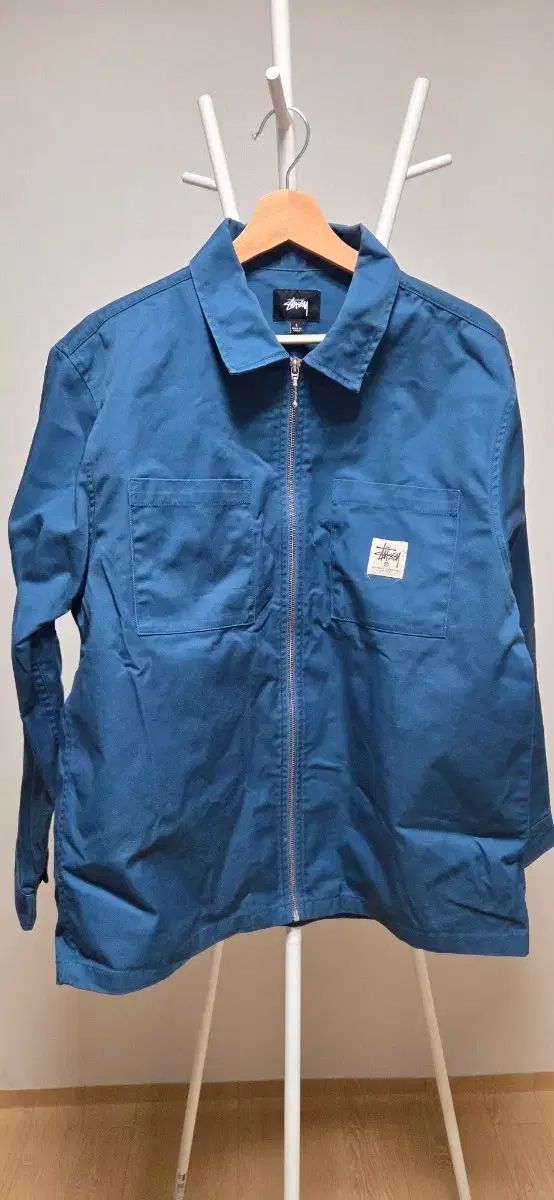 STUSSY ジップアップ ツイル ワークジャケット L