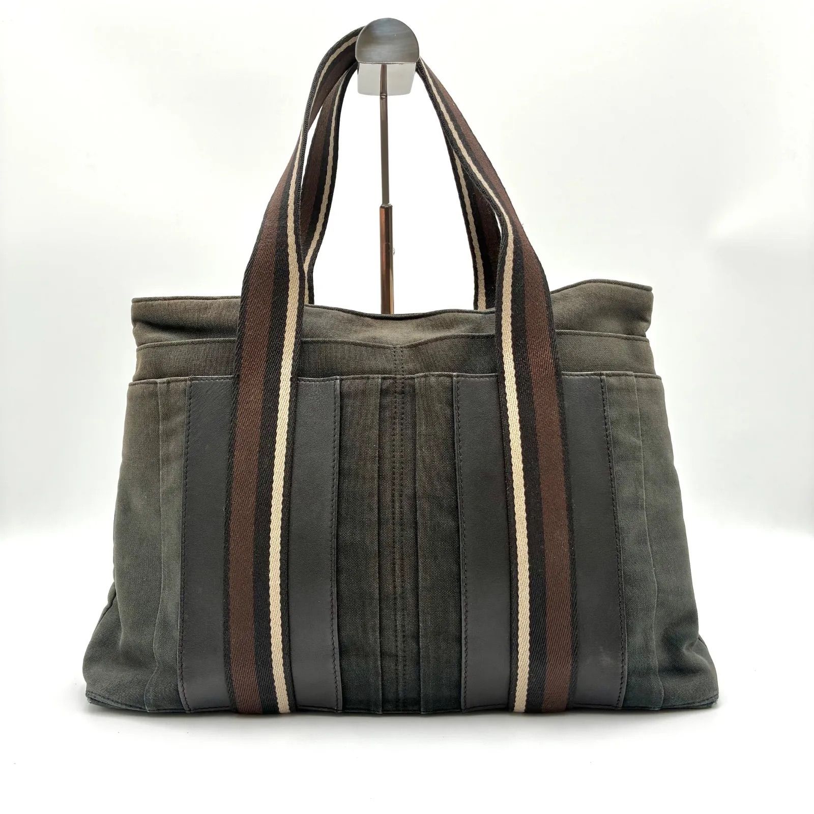 HERMES エルメス トロカホリゾンタルMM トートバッグ ブラック