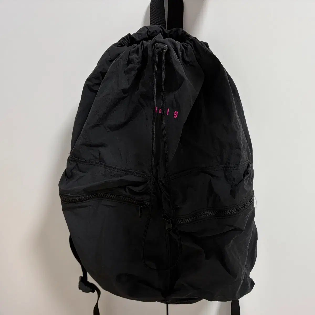 Mmlg ナイロン バックパック 本革 ブラック マイクロ リュックサック MICRO RUCKSAC
