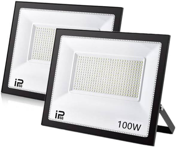 ☆新品☆薄型 IP66防水 LED 投光器 作業灯 100V/200V 85-265V対応 100W 15000LM フラッドライト 省エネ 高輝度 長寿命 アース付きプラグ 広範囲 PSE適合 1.8Mコード 耐衝撃性 防水作業灯 ワークライト 防犯灯 屋外