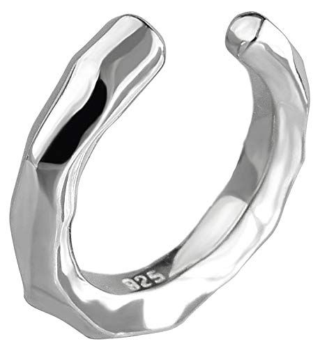 ☆新品☆pi0518 [ブランド名：2PIECES] シルバーアクセサリー イヤーカフ メンズ ランダム面 シンプル 片耳用売り