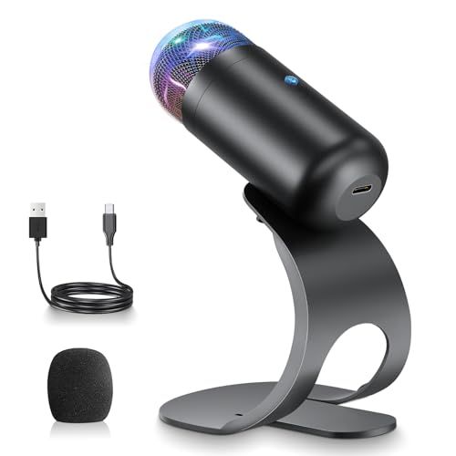 【日本限定・技術革新】 Zyrvox PCマイク usb コンデンサーマイク 高感度 USB PCマイク 卓上 無(全) 指向性 ワンタッチミュート プラグアンドプレイ 360?全方向集音 小型 有線タイプ ゲーミング テレワーク 会議用 配 ca1a7bee