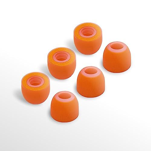 New Symbio Wメディカルグレードハイブリッドイヤーピース 6個入り 3セット シリコン×ウレタン メモリーフォーム 伸縮対応ノズル フィット感 遮音性 適合性 低反発 伸縮性 柔軟性 耐久性XS/S/M/L/XL 5サイズ展開 シン 8141e01e