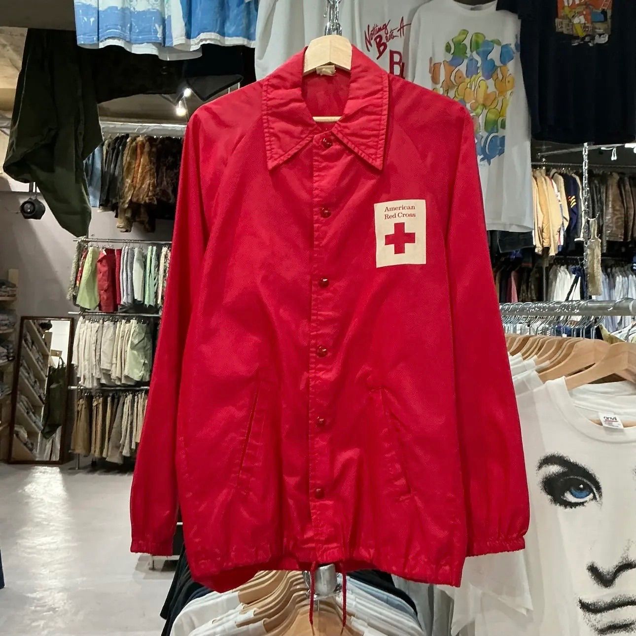 70s Champion American Red Cross Coach Jacket チャンピオン アメリカ赤十字社 コーチジャケット