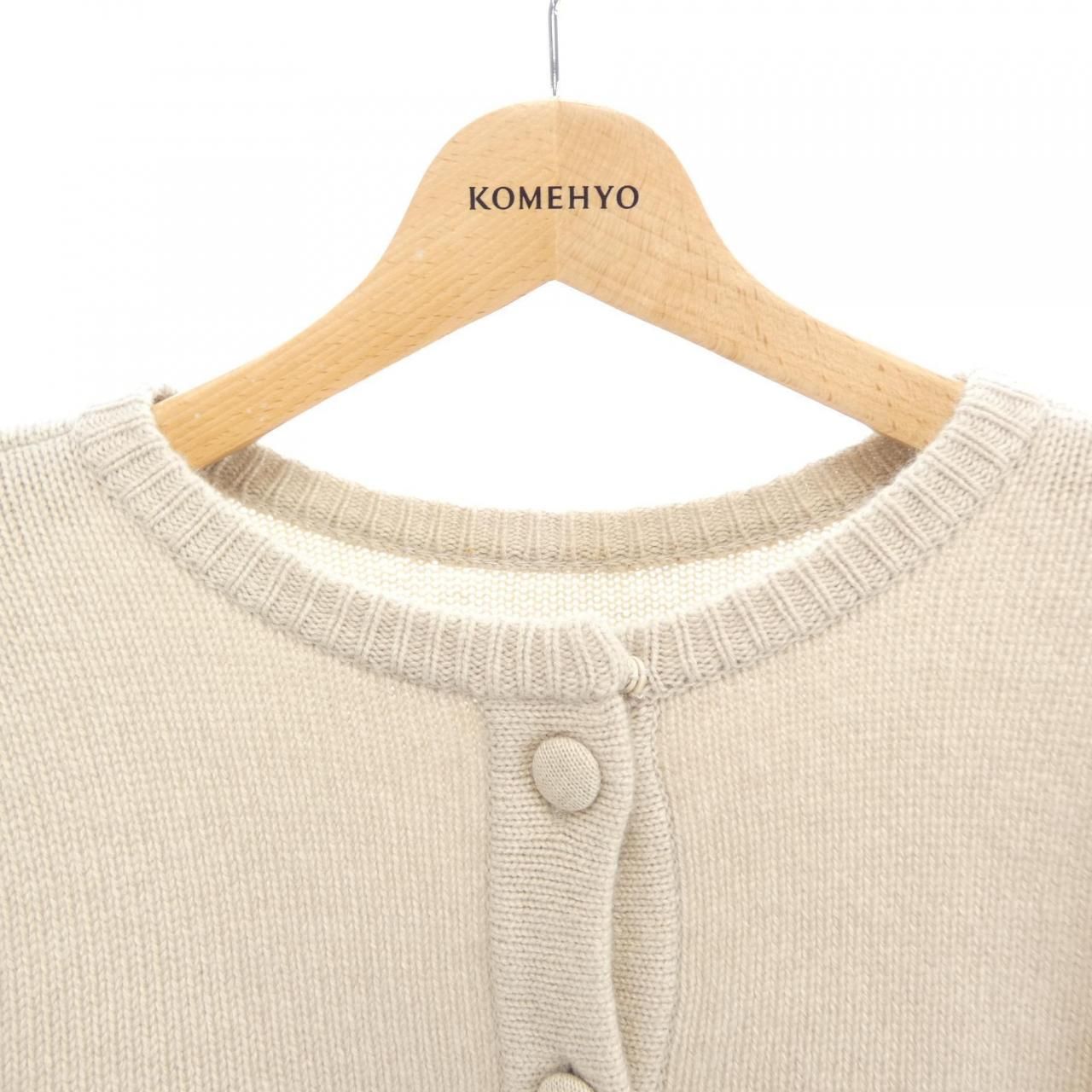 美品　フォクシー　ニット 美品】フォクシー ニットカーディガン シルク系ニット 七分袖ミント