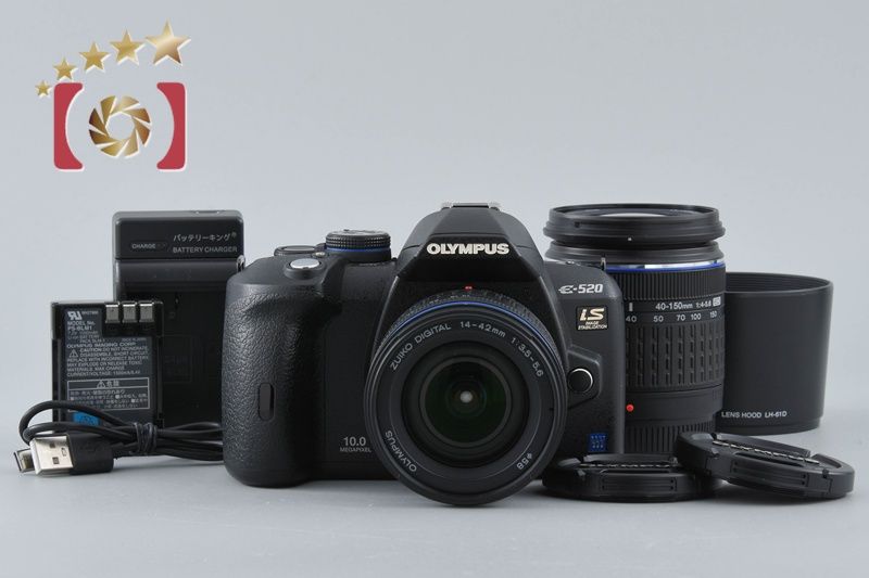 【中古】OLYMPUS オリンパス E-520 ダブルズームキット シャッター回数僅少