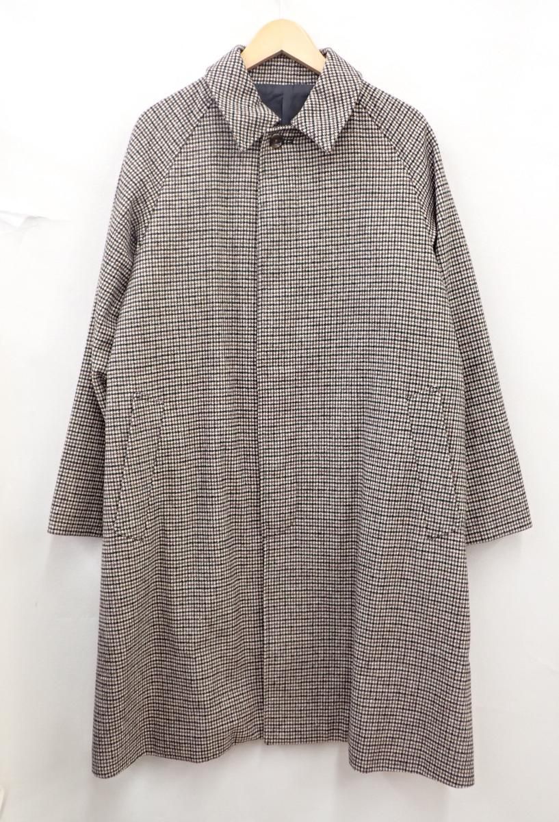 ★6685☆BEAMS HEART ビームスハート グレンチェック ロングコート　美品　S
