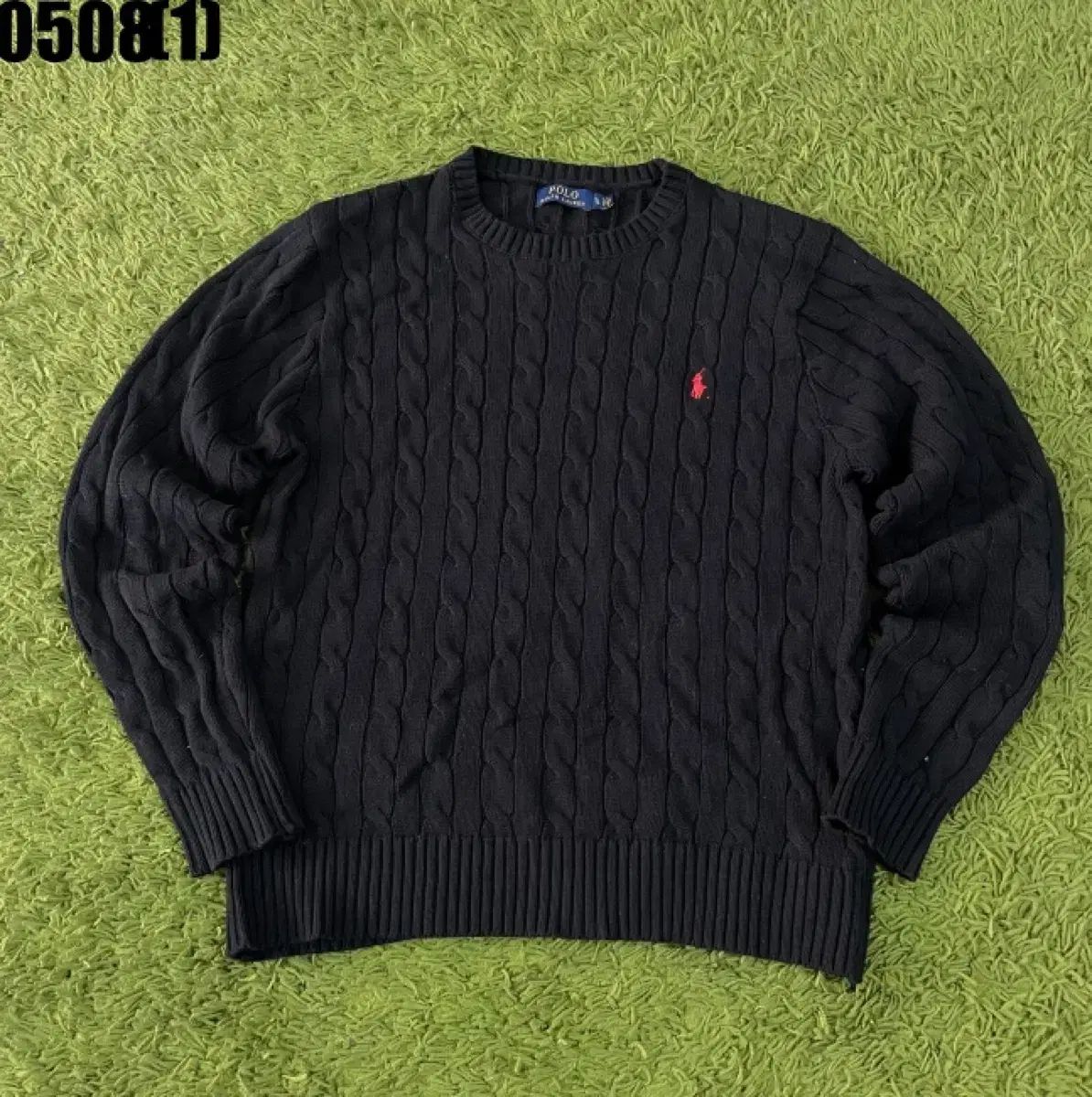 ポロラルフローレン ケーブルニット ブラック XL 16