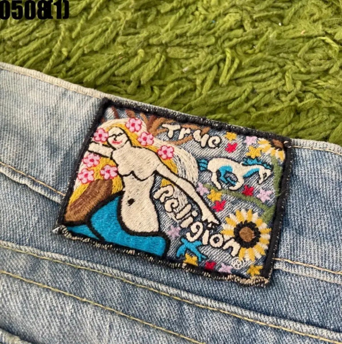 トゥルーレリジョン デニムバッグポケット パッチ デニム XS