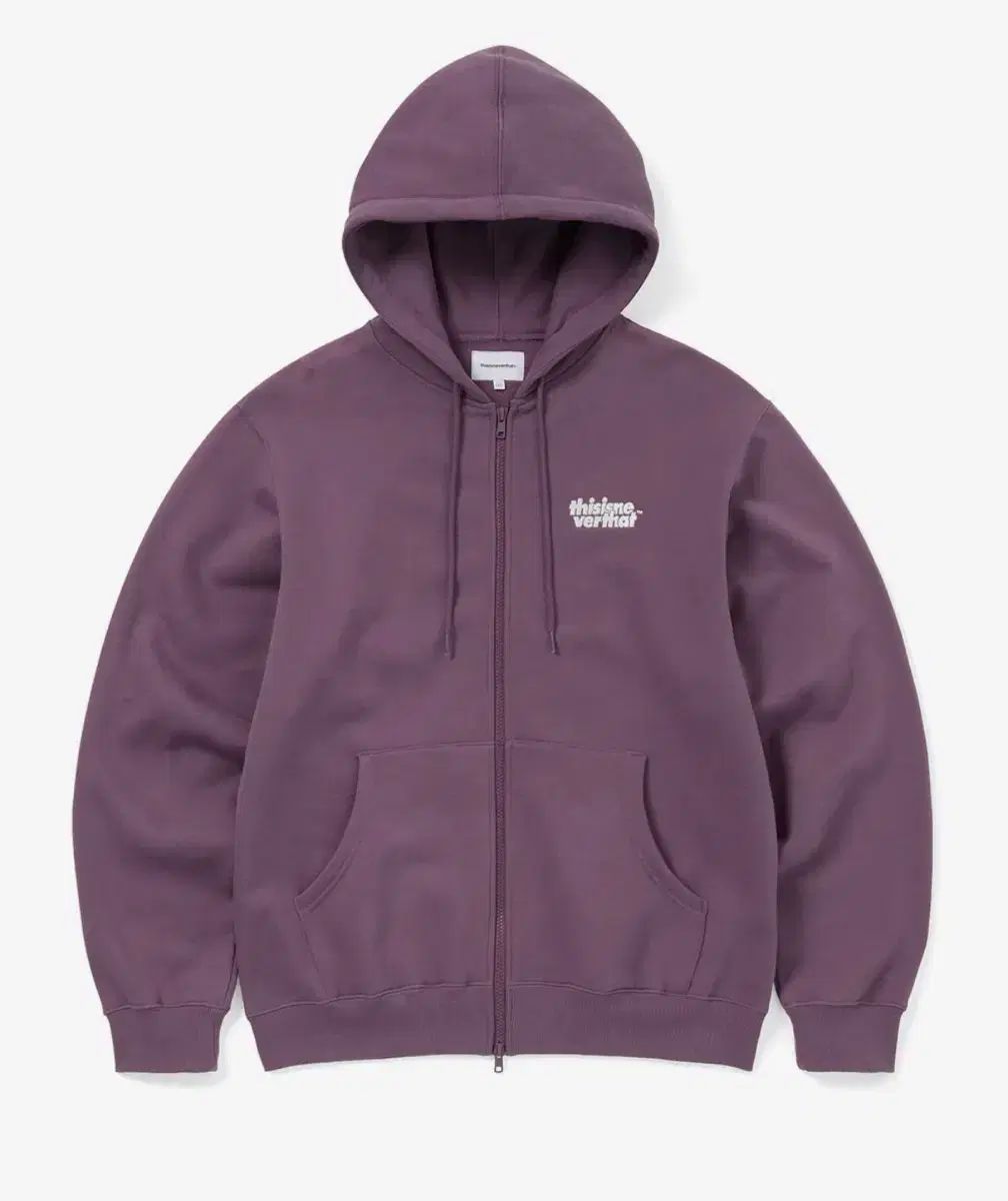 ディスイズネバーザット ロゴ ジップアップ マルーン PURPLE パープル