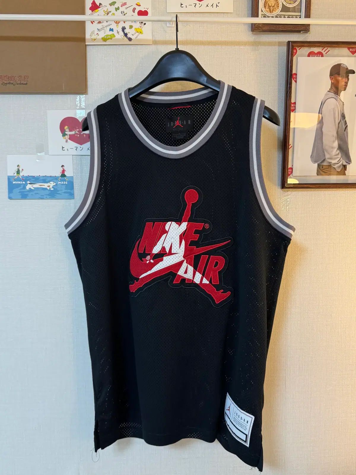 (L)ナイキ ジョーダン ジャンプマン メッシュ ノースリーブ ブラック