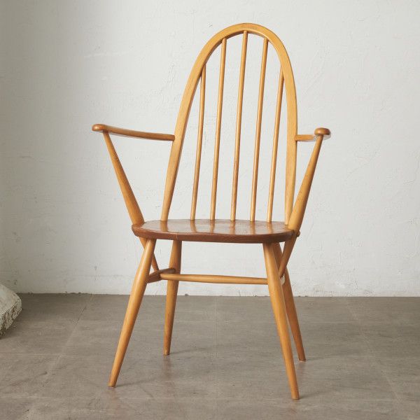ercol クエーカーチェア ヴィンテージ 英国 アーコール ウィンザー ダイニングチェア アームチェア 椅子 木製 ビンテージ モダン 93900