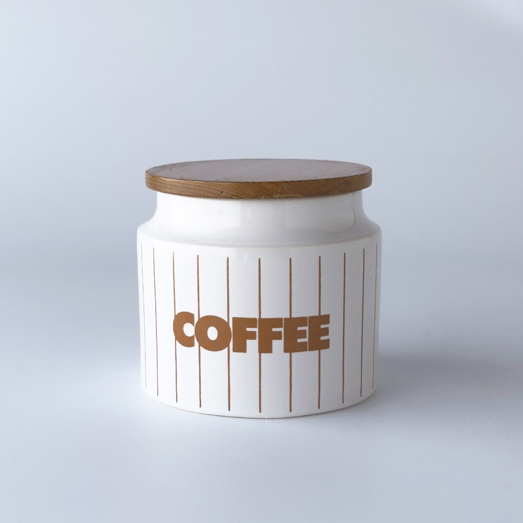 HORNSEA ホーンジー STRIPE ストライプ キャニスター COFFEE コーヒー イギリス ヴィンテージ ジャー 保存容器 ブラウン 94031
