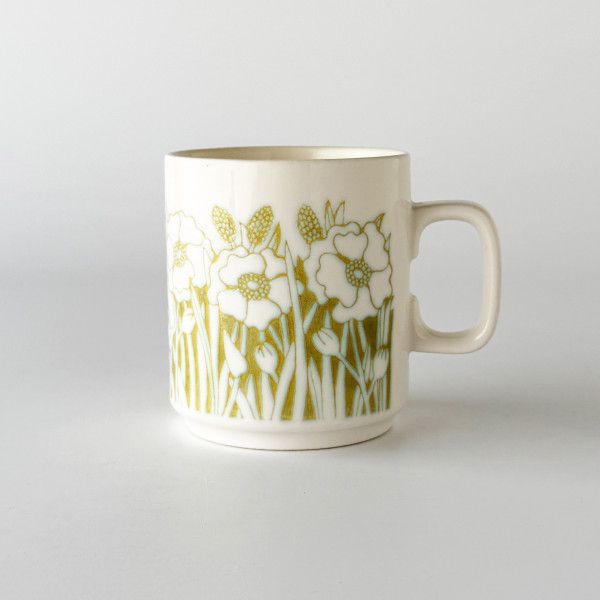 HORNSEA フルール マグカップ 英国 ヴィンテージ ホーンジー fleur イギリス ビンテージ ホワイト 白 花模様 花柄 食器 94035