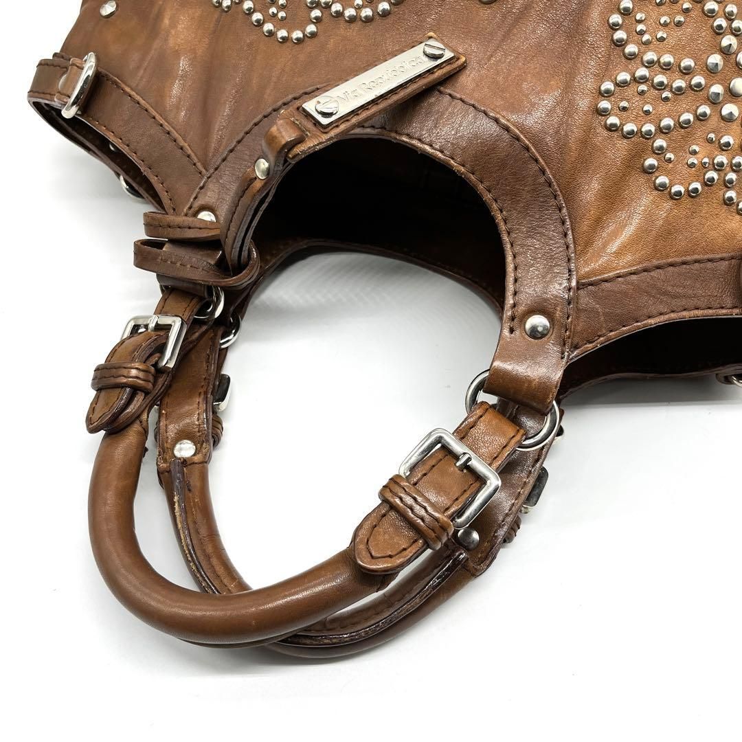 y2k Studded Tote Bag Archive 本革 スタッズ archive y2k grunge studded leather tote archive y2k グランジ