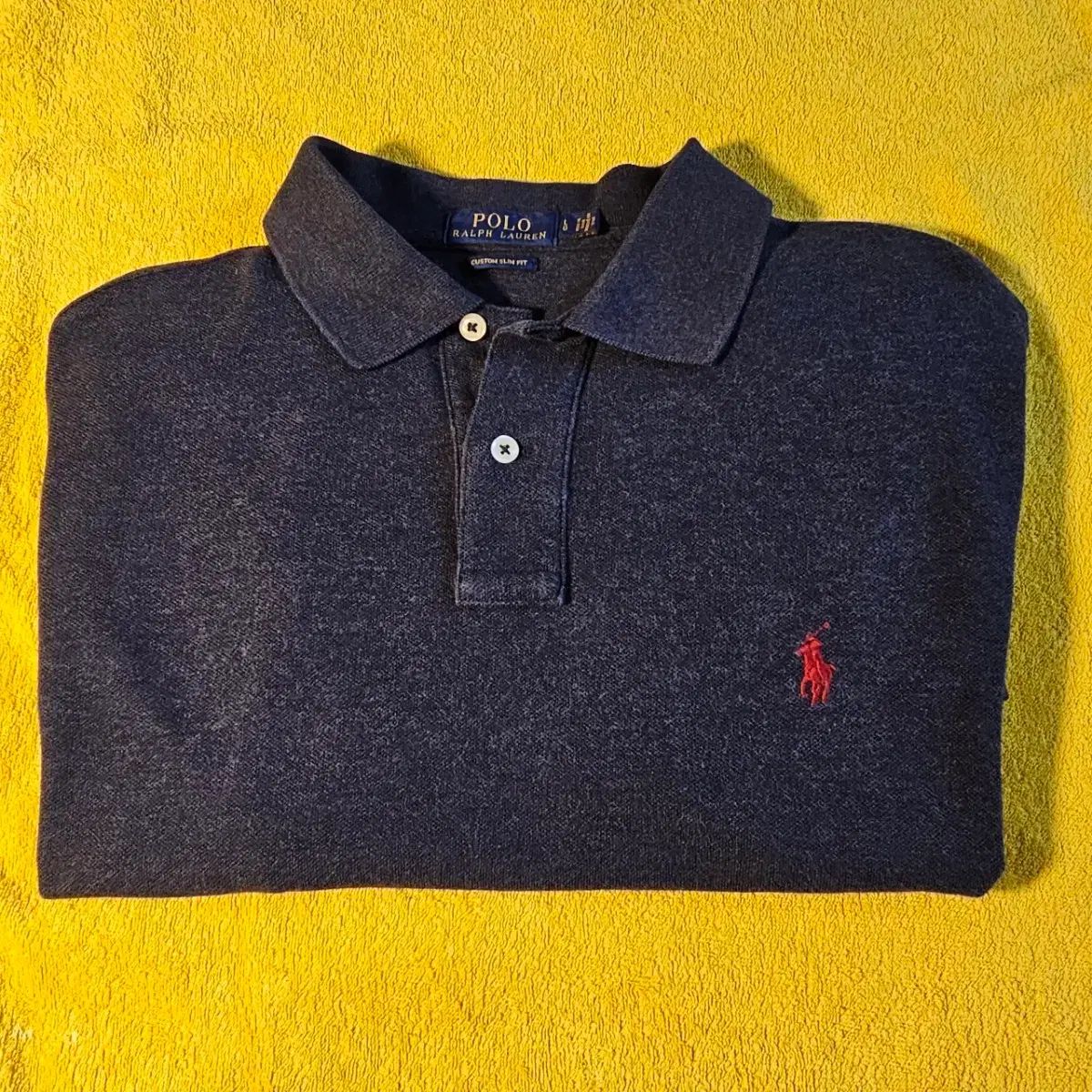 100/正規品)POLO RALPH LAUREN メンズ カラーTシャツ (メランジ ネイビー