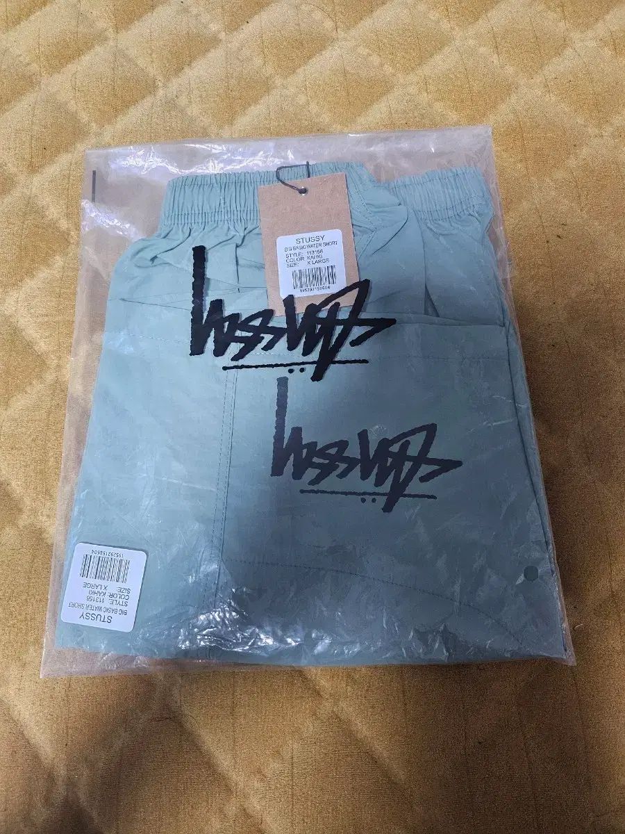 STUSSY BIG ベーシック ウォーター ハーフパンツ カーキ XL