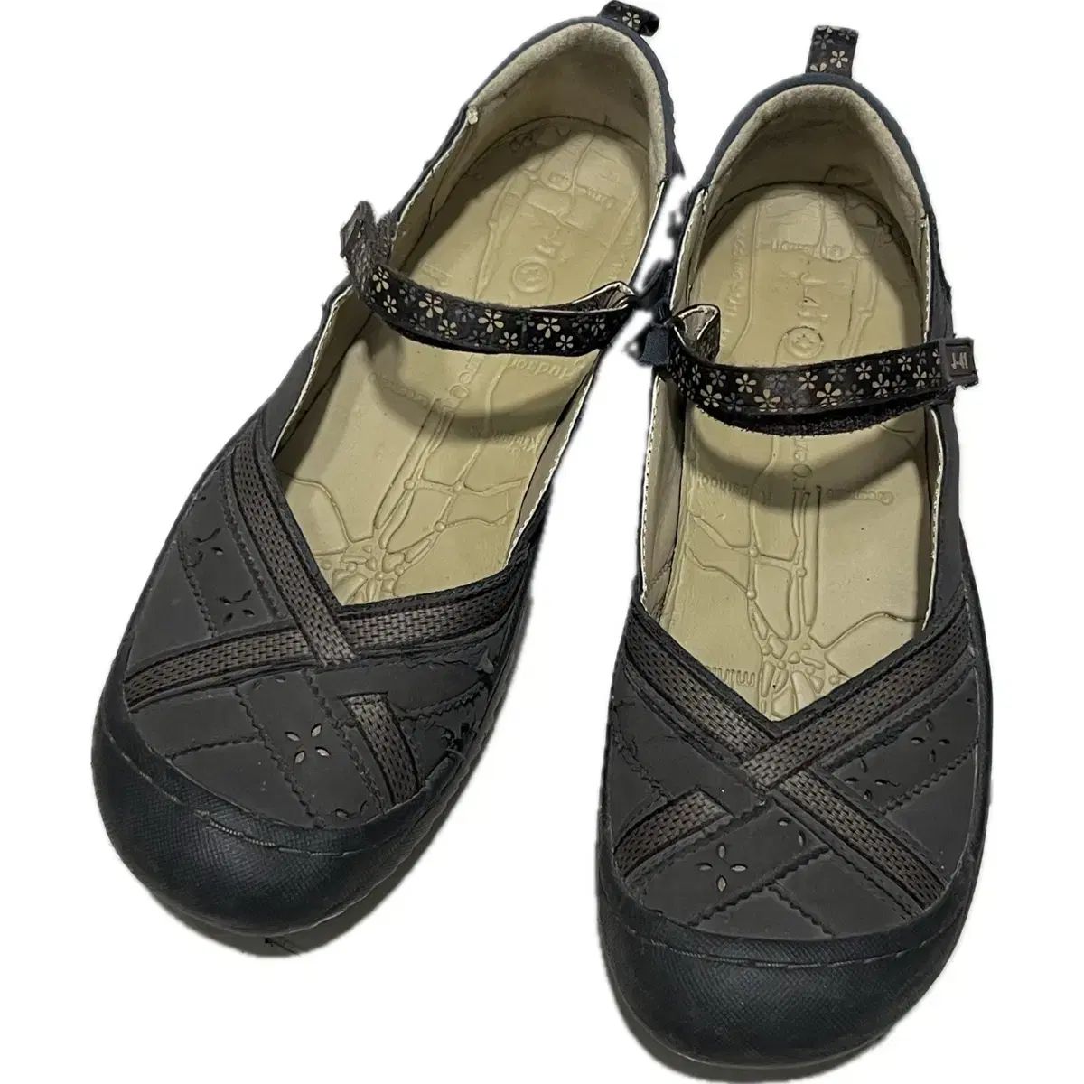 ヴィンテージ 小花 メリージェーン ローファー 靴 keen jbu 250